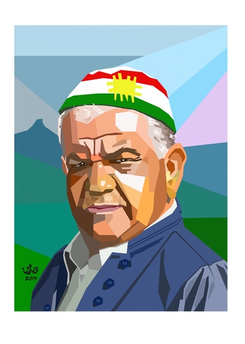 Cartoon: Hameed Bedirxan (medium) by handren khoshnaw tagged handren,khoshnaw