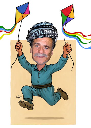 Cartoon: najat abdulwahid caricature (medium) by handren khoshnaw tagged handren,khoshnaw,football,najat,abdulwahid,erbil,kurdistan