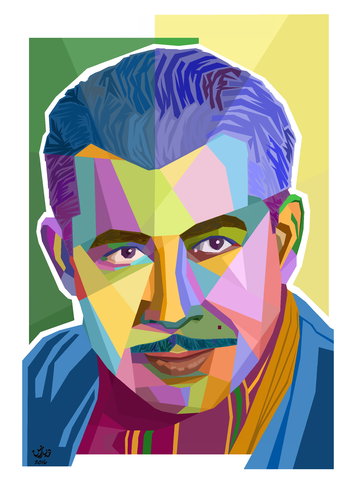 Cartoon: Pirbal Mahmood (medium) by handren khoshnaw tagged handren,khoshnaw,kurdish,poet