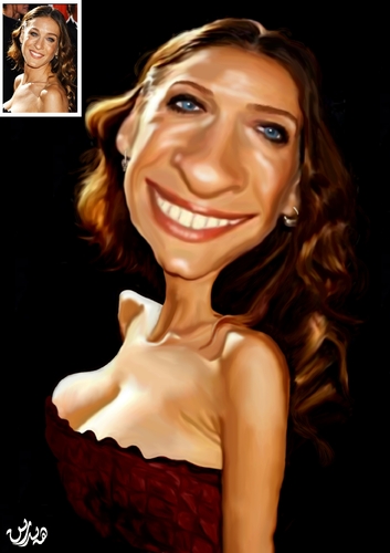 Cartoon: Sara Jessica Parker (medium) by handren khoshnaw tagged khoshnaw,handren