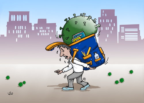 start of school season cartoon By handren khoshnaw | Education & Tech  Cartoon | TOONPOOL