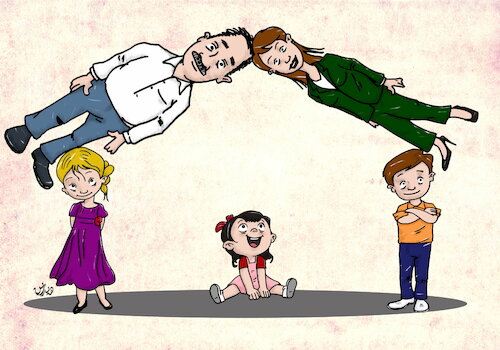 the meaning of family cartoon By handren khoshnaw | Media & Culture Cartoon  | TOONPOOL