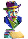 Cartoon: ion luca caragiale portrait (small) by handren khoshnaw tagged handren khoshnaw popart ion luca caragiale romania