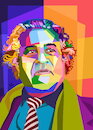 Cartoon: jalal bayar portrait-2022 (small) by handren khoshnaw tagged handren,khoshnaw,jalal,bayar,portrait,kurd,actor,theater