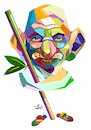 Cartoon: mahatma gandhi caricature (small) by handren khoshnaw tagged handren khoshnaw mahatma gandhi india caricature peace nonviolent civil rights