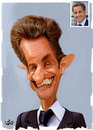 Cartoon: Nicolas Sarkozy (small) by handren khoshnaw tagged handren,khoshnaw