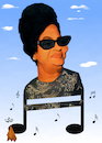 Cartoon: um kalthum caricature (small) by handren khoshnaw tagged handren khoshnaw caricature arab singer umkalthum egypt