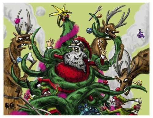 Cartoon: Feliz navidad! (medium) by ernesto guerrero tagged navidad,christmas