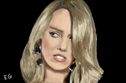 Cartoon: naomi watts??? (medium) by ernesto guerrero tagged naomi,watts,celebrity