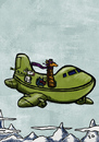 Cartoon: travel (small) by ernesto guerrero tagged aeroplane,travel,animals
