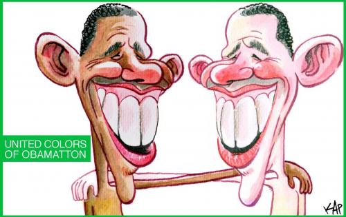 Cartoon: United colors... (medium) by kap tagged obama,usa,democrat,politics,president,election,campaign,barack obama,usa,amerika,präsident,präsidentschaft,nachfolger,hoffnung,erwartung,wahl,wahlen,kampagne,united colors of benetton,werbung,plakat,werbekampagne,schwarz,weiß,farben,barack,obama,united,colors,of,benetton