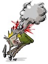 Cartoon: dangers of lecture (small) by kap tagged book,libro,leer,reading,bucher,livre,llibre,explosion