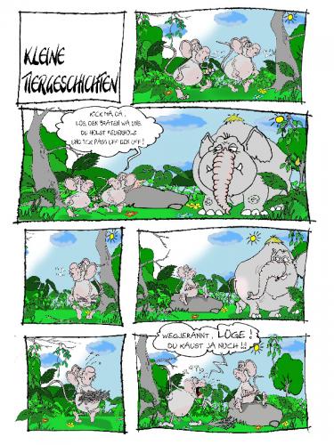 Cartoon: lüge (medium) by sam tagged frau,sam,bund,character,sommer,strand