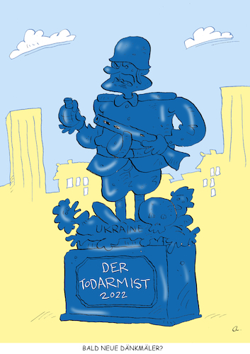 Cartoon: Denkmalsturz (medium) by astaltoons tagged putin,ukraine,krieg,putin,ukraine,krieg