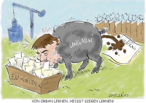Cartoon: Der Sieger (medium) by astaltoons tagged orban,ungarn,wahl,orban,ungarn,wahl