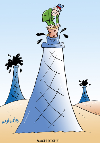 Cartoon: Ölschwemme (medium) by astaltoons tagged 