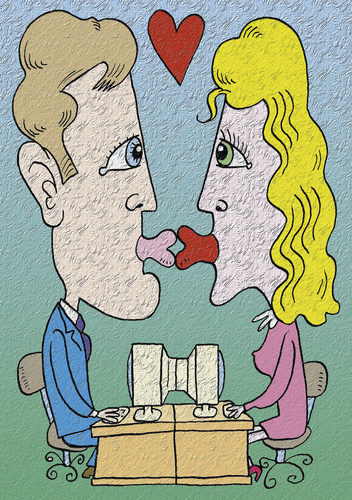 Cartoon: Wirtschaft (medium) by astaltoons tagged arbeitsplatz,beziehungen,liebe,partner,kollegen,arbeiten,zusammenarbeit
