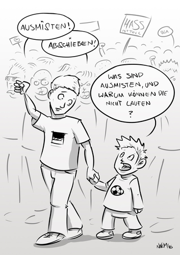 Cartoon: Ausmisten abscheiben (medium) by INovumI tagged dresden,pegida
