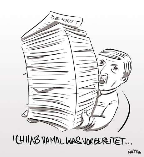Cartoon: Dekrete (medium) by INovumI tagged erdogan,dekret,ausnahmezustand,türkei