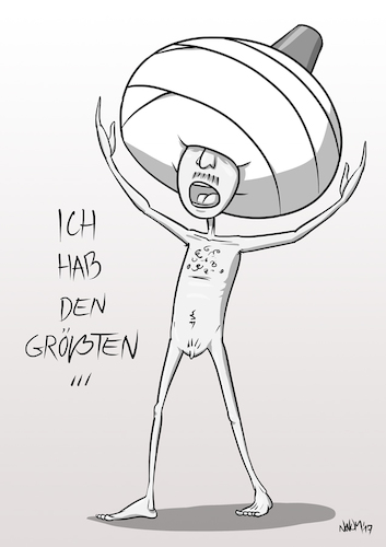 Cartoon: Ich hab den größten... (medium) by INovumI tagged turban,sultan,diktator,kleinster,größter