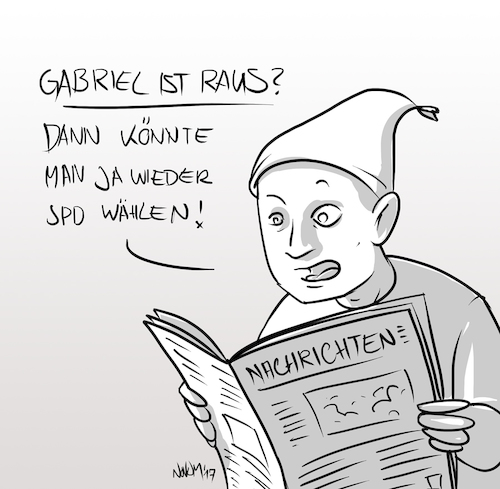 Cartoon: SPD wieder wählbar? (medium) by INovumI tagged spd,kanzlerkandidat,martin,schulz,sigmar,gabriel,2017