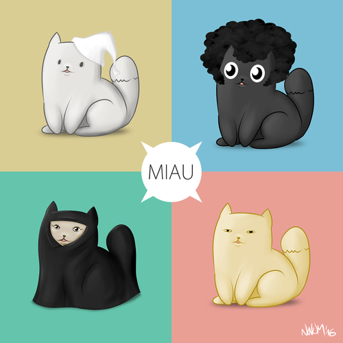 Cartoon: We are all just cats (medium) by INovumI tagged katzen,cats,miau,human,menschsein,rassismus