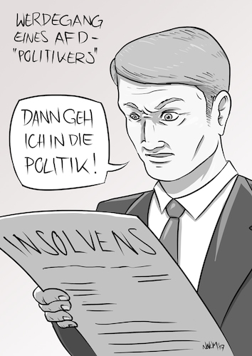 Cartoon: Werdegang eines AfD Politikers (medium) by INovumI tagged afd,insolvenz,insolvent,werdegang,möchtegernpolitiker,politiker,petry,poggenburg,pretzell,keuter