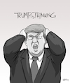 Cartoon: Trump is thinking (small) by INovumI tagged donald,trump,iq