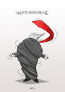 Cartoon: weathervane (small) by INovumI tagged donald,trump,weather,vane,tie,faehnchen,im,wind,schlips,krawatte
