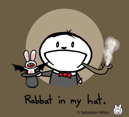 Cartoon: Rabbat in my Hat. (medium) by sebreg tagged rabbat,silly,fun,children
