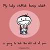 Cartoon: Lucky Stuffed Bunny (small) by sebreg tagged rabbit,bunny,silly,cute,humor,fun