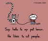 Cartoon: My Pet Lemur (small) by sebreg tagged lemur,silly,humor,cartoon,knives