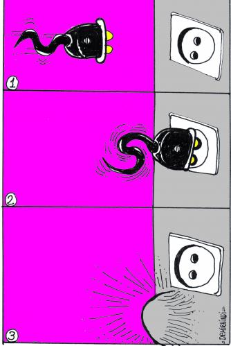 Cartoon: electronic (medium) by demirhindi tagged demirhindi