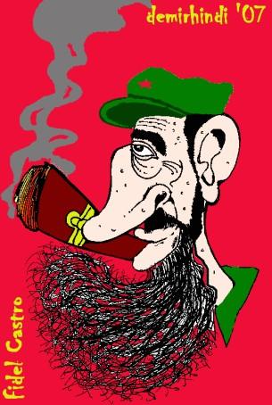 Cartoon: fidel (medium) by demirhindi tagged portre,cartoon