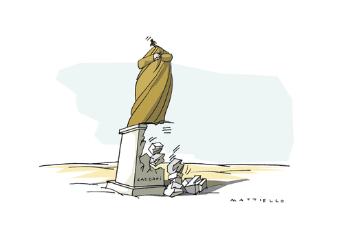 Cartoon: Eine Frage der Zeit (medium) by Mattiello tagged gaddafi,libyen,gaddafi,libyen,aufstand,protest,demokratie