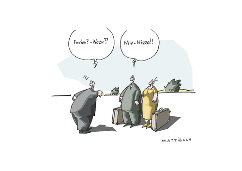 Cartoon: Ferien (medium) by Mattiello tagged sommer,urlaub,ferien,tourismus,sommer,urlaub,ferien,tourismus
