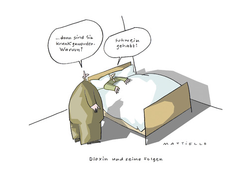 Cartoon: Folgen (medium) by Mattiello tagged dioxin,dioxin
