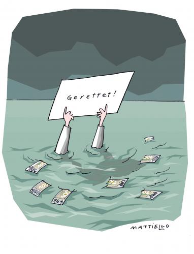 Cartoon: Gerettet (medium) by Mattiello tagged finanzkrise,bankenwelt,finanzspritze,rettungsaktion,aktien,geldvernichtung,finanzkrise,krise,pleite,bankrott,aktienmarkt,aktien,finanzmarkt,bank,banken,bankpleite,konkurs,anleger,geldanlagen,geld,finanzen,börse,talfahrt,bankenkrise,wirtschaft,schuld,verantwortung,finanzpolitik,rettungsplan,rettung,steuerzahler,steuern,bankensterben,george bush,amerika,wirtschaftskrise,george,bush,misstrauen,vertrauen,kredit,peer steinbrück,regierung,banker,hypo real estate,krisengipfel,investment,immobilienkrise,bürgschaft,steuergelder,bürger,hypo,real,estate,bankenwelt,finanzspritze,rettungsaktion,geldvernichtung,peer,steinbrück