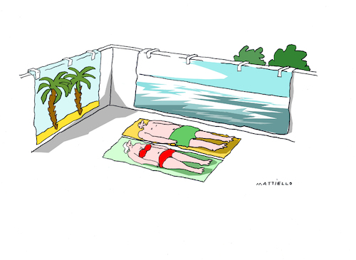 Cartoon: Heimaturlaub (medium) by Mattiello tagged urlaub,heimat,meer,strand,familie,kinder,urlaub,heimat,meer,strand,familie,kinder