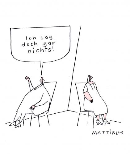 Cartoon: Ich sag doch... (medium) by Mattiello tagged mann,frau,beziehung,kommunikation,beziehung,geschlechter,kommunikation,partnerschaft,paar,mann,frau,ehe,ehepaar,alltag,pärchen,liebe,streit,ehekrise,vorurteile,krise,beziehungskrise,beziehungsstress,stress