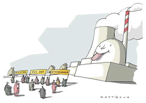 Cartoon: Ohnmacht (medium) by Mattiello tagged ausstieg,akw,proteste,ausstieg,proteste,akw,atomkraft,atomkraftwerk