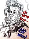 Cartoon: In gun we trust! (small) by Marga Ryne tagged ronald,reagan