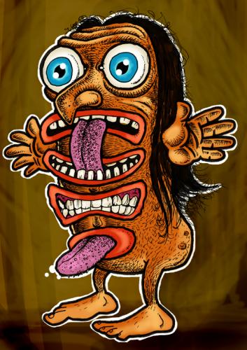 Cartoon: Totem girl (medium) by D-kay tagged totem,girl