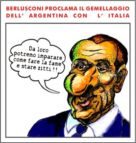 Cartoon: Argentina (medium) by yalisanda tagged argentina,berlusconi,golpe,crise,fame,zitti,gemellaggio,satira,politica,comics,vignette