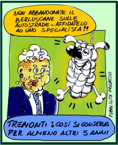 Cartoon: Lo specialista (medium) by yalisanda tagged cane,berlusconi,tremonti,autostrada,italy,government,insaccati,conservare,politics,specialista,pubblicita,progresso,vignette,berlugnette,irony,comics,cartoon,umorismo