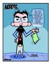 Cartoon: NERD life - Present Dave (small) by OniBaka tagged nerd,life,comics,scifi,horror,geek
