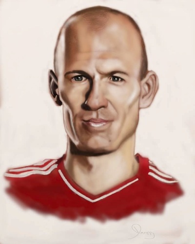 Cartoon: Arjen Robben (medium) by Danny Kohn tagged münchen,bayern