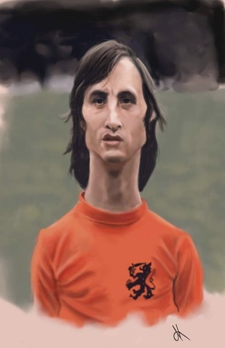 Cartoon: Johan Cruyff Caricature (medium) by Danny Kohn tagged nederland