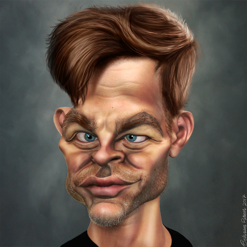 Cartoon: Chris Pine (medium) by BehnamParan tagged chrispine,actor