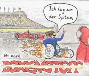 Cartoon: Boxenstopp (medium) by eschborn tagged formel,rollstuhl